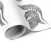 Spartan Helmet Sketch Cadeaupapier (Rol Hoek)