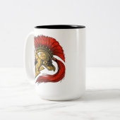 Spartan Helmet Tweekleurige Koffiemok (Voorkant links)