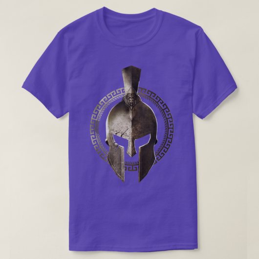 Spartan Helmet Warrior Gladiator Workout Sparta Gr T-shirt (Design voorkant)