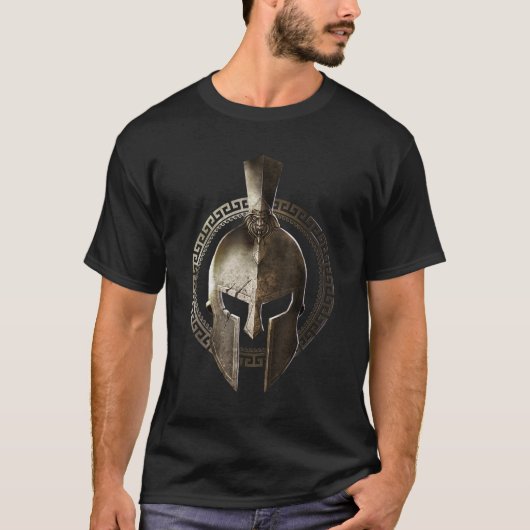 Spartan Helmet Warrior Gladiator Workout Sparta Gr T-shirt (Voorkant)