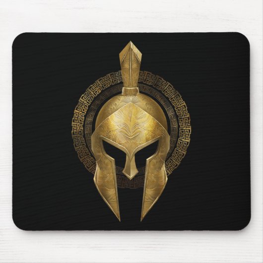 Spartan Helmet Warrior Gold Gladiator Sparta Griek Muismat (Voorkant)