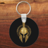 Spartan Helmet Warrior Gold Gladiator Sparta Griek Sleutelhanger (Voorkant)