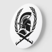 Spartan Helmet Wreath en Sword Grote Klok (Hoek)