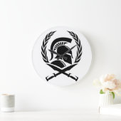 Spartan Helmet Wreath en Sword Grote Klok (Huis)