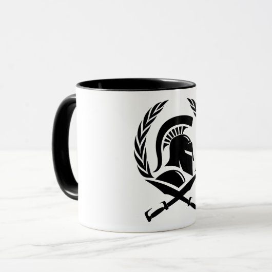 Spartan Helmet Wreath en Sword Mok (Voorkant links)