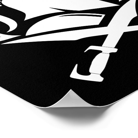 Spartan Helmet Wreath en Sword Poster (Hoek)