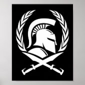 Spartan Helmet Wreath en Sword Poster (Voorkant)