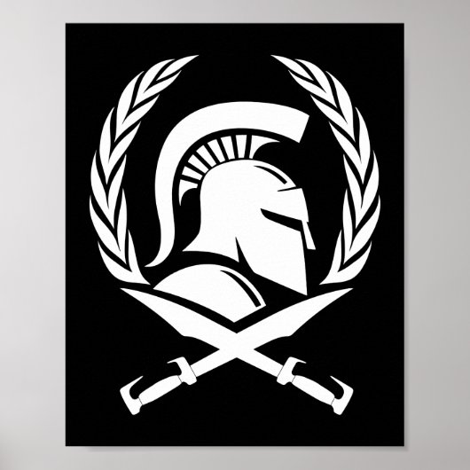 Spartan Helmet Wreath en Sword Poster (Voorkant)