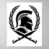 Spartan Helmet Wreath en Sword Poster (Voorkant)