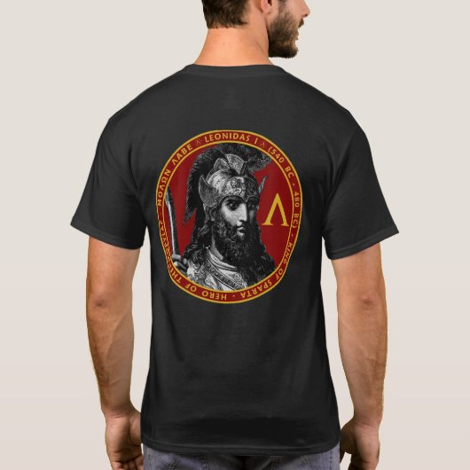 Spartan King Leonidas I Portrait Seal Shirt (Achterkant)