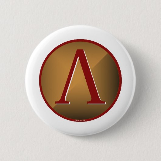 Spartan Lambda Shield Ronde Button 5,7 Cm (Voorkant)