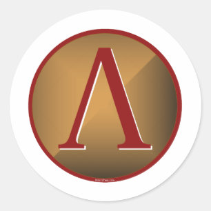 Spartan Lambda Shield Ronde Sticker