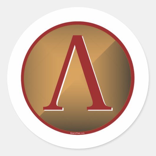 Spartan Lambda Shield Ronde Sticker (Voorkant)
