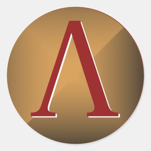 Spartan Lambda Shield Ronde Sticker (Voorkant)