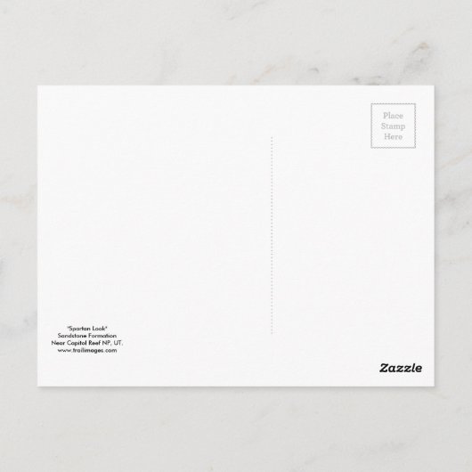 "Spartan look" Briefkaart (Achterkant)