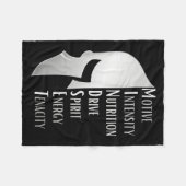 Spartan Mindset Motivational Insrational Quote Gra Fleece Deken (Voorkant (Horizontaal))