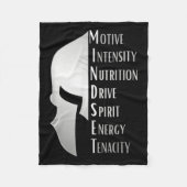 Spartan Mindset Motivational Insrational Quote Gra Fleece Deken (Voorkant)
