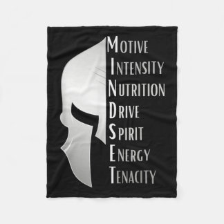 Spartan Mindset Motivational Insrational Quote Gra Fleece Deken