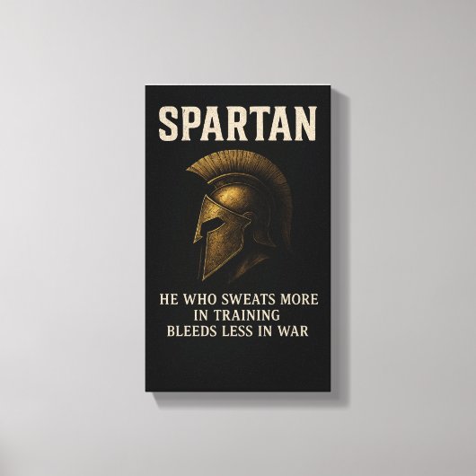 Spartan Motivation Wall Art, Motivational Quote, Canvas Afdruk (Voorkant)