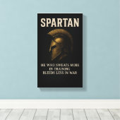 Spartan Motivation Wall Art, Motivational Quote, Canvas Afdruk (Insitu (Houten vloer))
