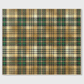 Spartan Pset donkergroen en Faux Gold Kerstmis Cadeaupapier (Vlak)