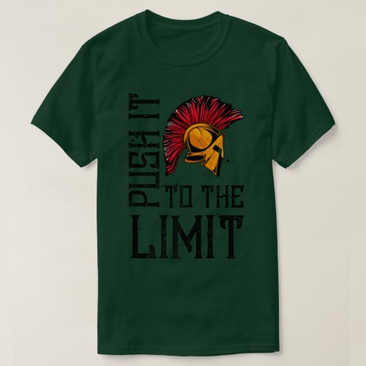 Spartan Push It To The Limit  Motivation Sparta Wo T-shirt (Design voorkant)