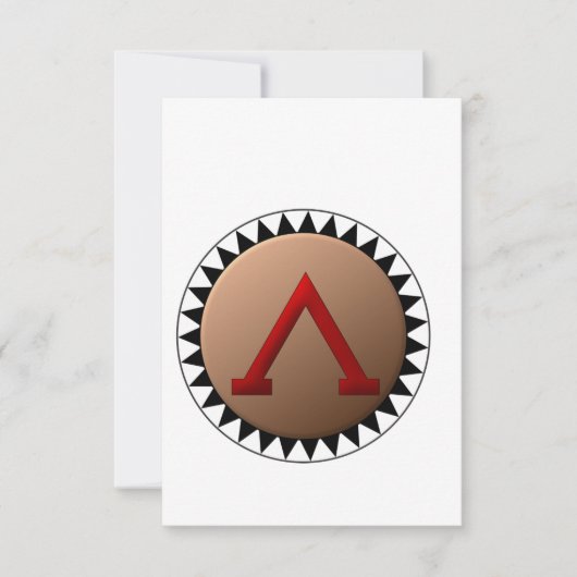 Spartan Shield Invitations Kaart (Voorkant)