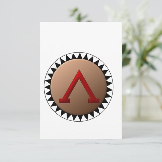 Spartan Shield Invitations Kaart (Staand voorkant)