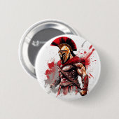 Spartan Spirit: Onbevreesde krijger Button (Voorkant /achterkant)