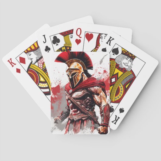 Spartan Spirit: Onbevreesde krijger Pokerkaarten (Achterkant)