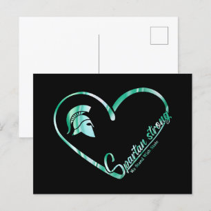 Spartan sterk wij staan voor de Logo van de staat  Briefkaart