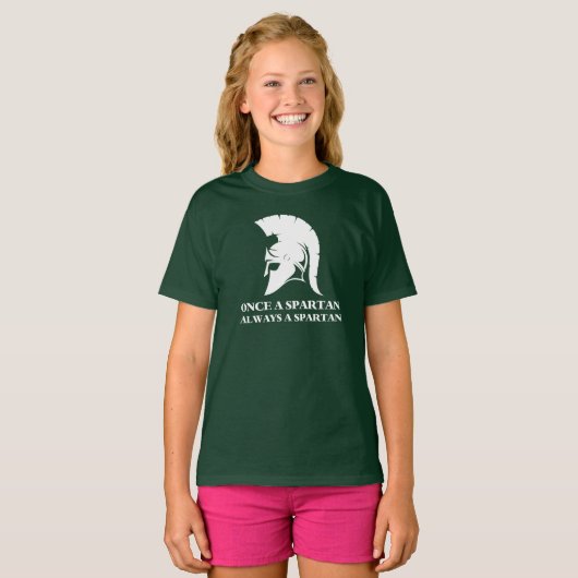 Spartan sterk zodra een Spartan altijd een Spartan T-shirt (Voorkant volledig)