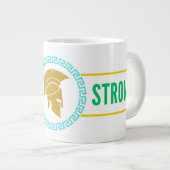 Spartan sterke T-Shirt Coffee-Mok Grote Koffiekop (Voorkant rechts)