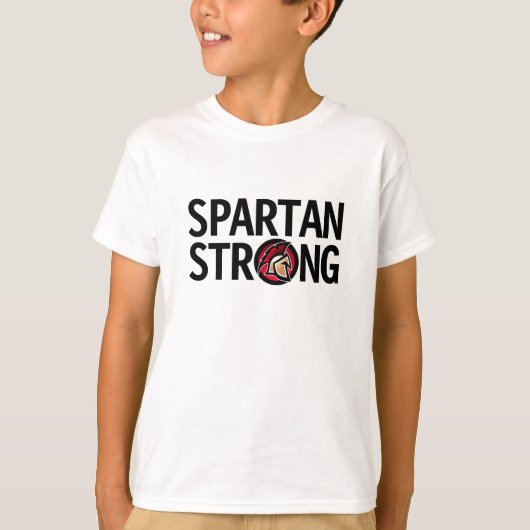 Spartan Strong. Gepersonaliseerde T-Shirt (Voorkant)