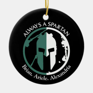 Spartan Strong Go Green personaliseren Keramisch Ornament