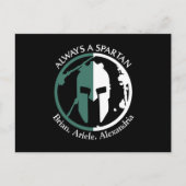 Spartan Strong Go Green Personalize Name Briefkaart (Voorkant)