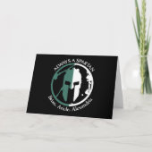 Spartan Strong Go Green Personalize Name Kaart (Voorkant)