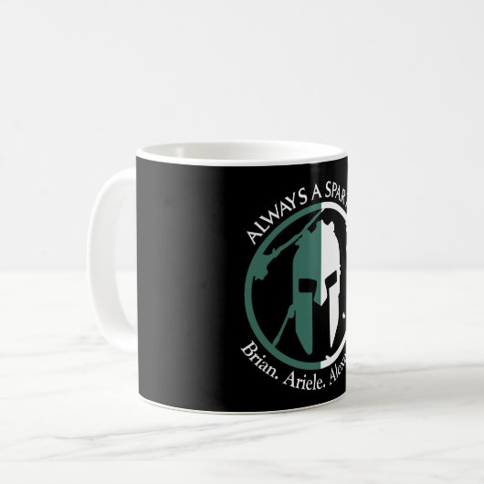 Spartan Strong Go Green Personalize Name Koffiemok (Voorkant links)