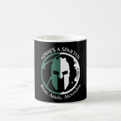 Spartan Strong Go Green Personalize Name Koffiemok (Center)