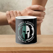 Spartan Strong Go Green Personalize Name Koffiemok