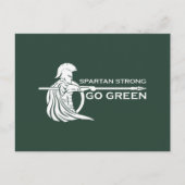 Spartan Strong Go Green Spartan Warriors Briefkaart (Voorkant)