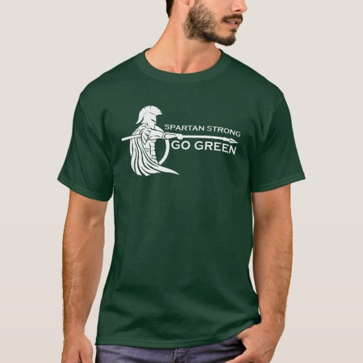 Spartan Strong Go Green Spartan Warriors T-shirt (Voorkant)