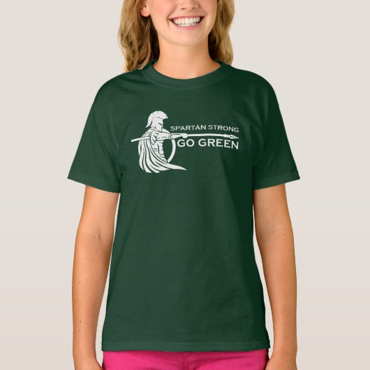 Spartan Strong Go Green Spartan Warriors T-shirt (Voorkant)