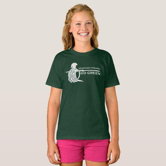 Spartan Strong Go Green Spartan Warriors T-shirt (Voorkant volledig)