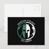 Spartan Strong Go Green spartankrijger Briefkaart (Voorkant / Achterkant)
