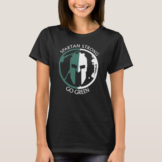 Spartan Strong Go Green spartankrijger T-shirt (Voorkant)