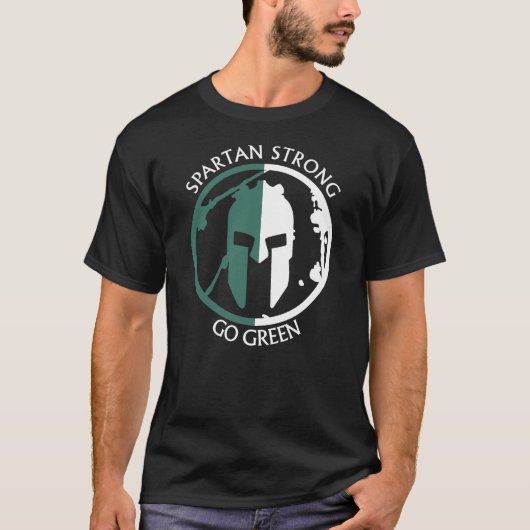 Spartan Strong Go Green spartankrijger T-shirt (Voorkant)