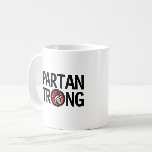 Spartan Strong. Persoonlijke microfoon Koffiemok (Voorkant links)