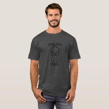 Spartan Thug - Mannen Basic Dark T-Shirt