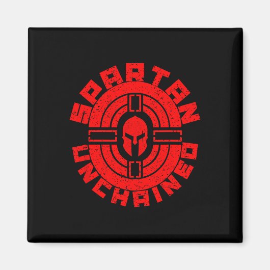 Spartan Unchained Bodybuilding Warrior Race Gym Magneet (Voorkant)